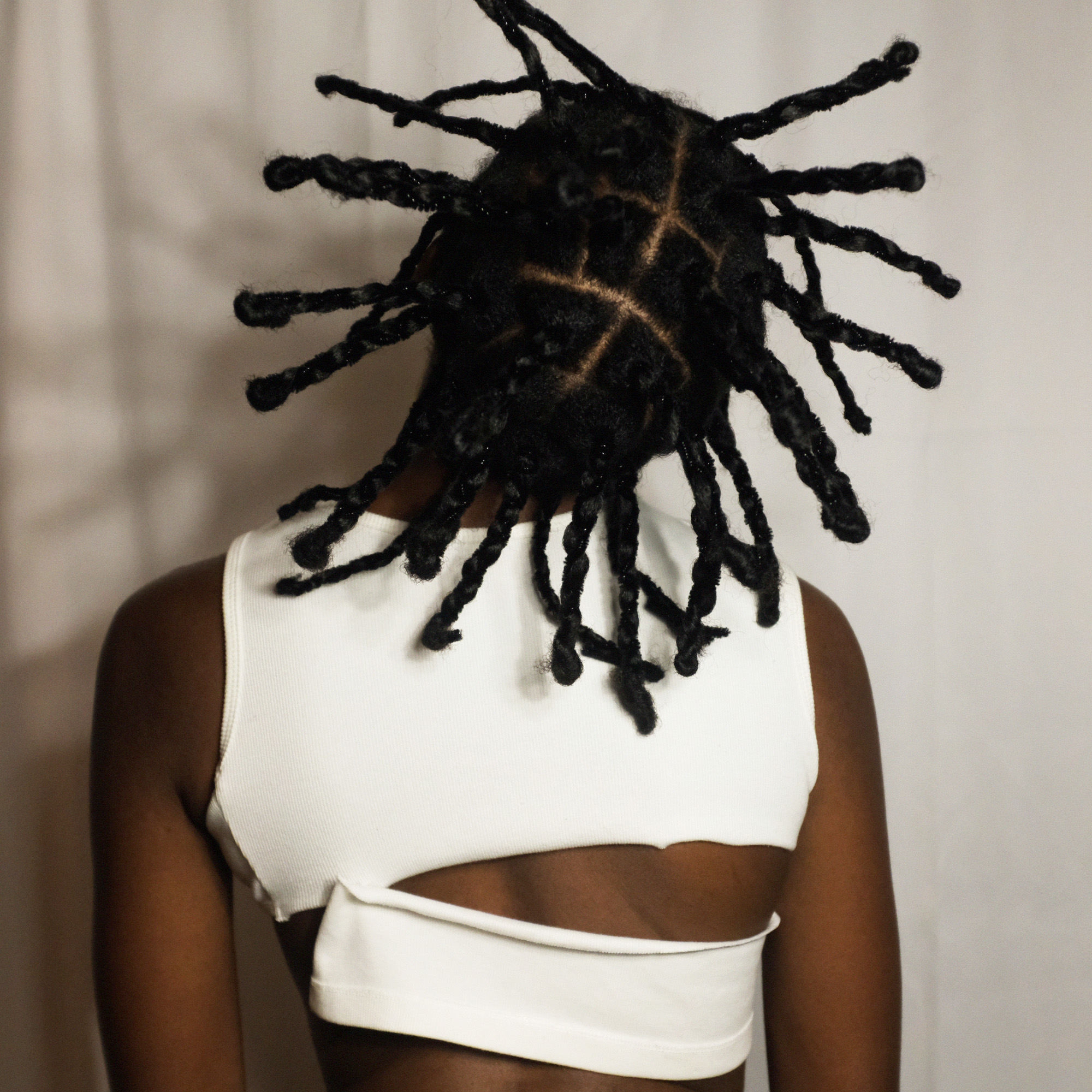 Alternative view of Cream Asymmetrical Essentials Tank