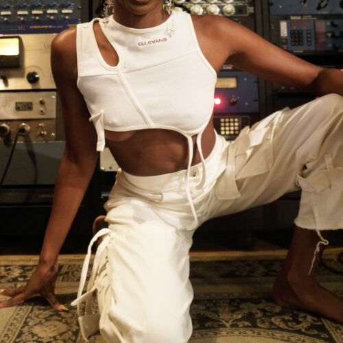 Alternative view of Cream Asymmetrical Essentials Tank